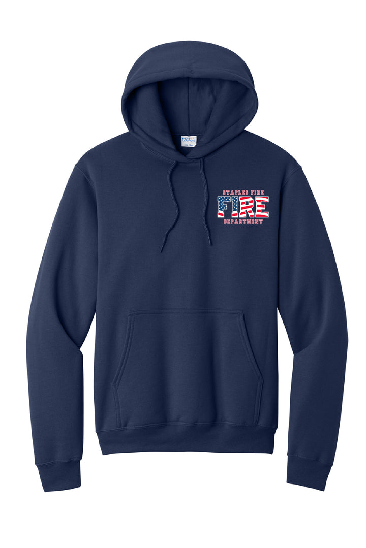 Patriotic Flag Front & Back Hooded Sweatshirt