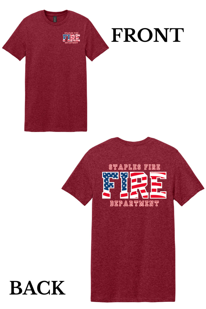 Patriotic Flag Front & Back T-Shirt - Multiple Colors