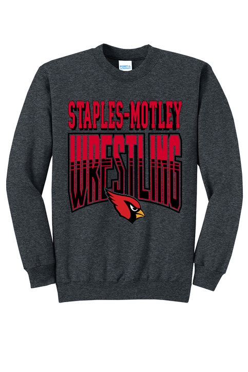 Staples-Motley Youth Wrestling Crewneck Sweatshirt
